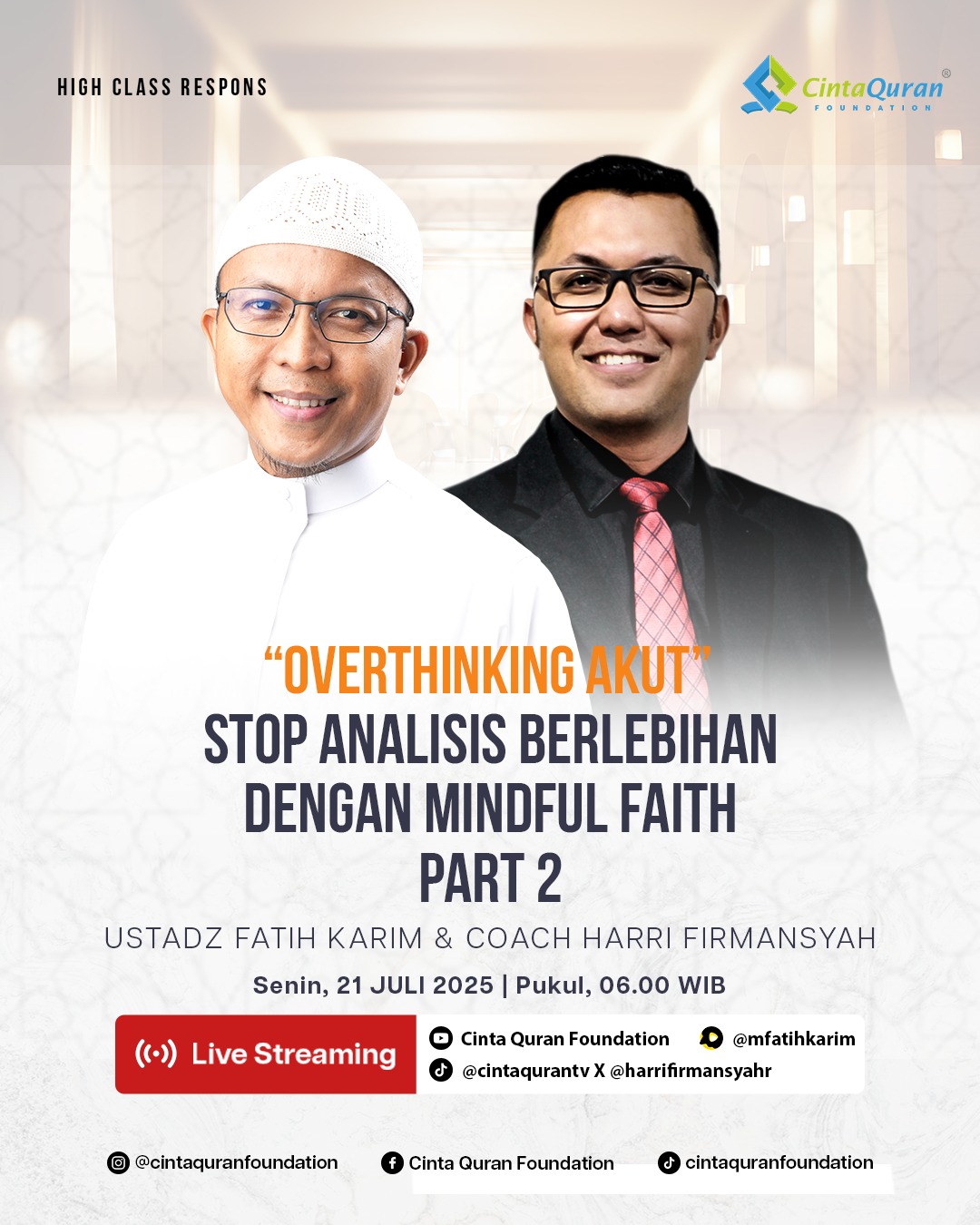 "Overthinking Akut" Stop Analisis Berlebihan Dengan Mindful Faith Part 2